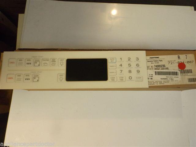 Maytag Stove 74005235 Overlay, Clock (bsq) NEW IN BOX Maytag Stove 74005235 Overlay, Clock (bsq) NEW IN BOX